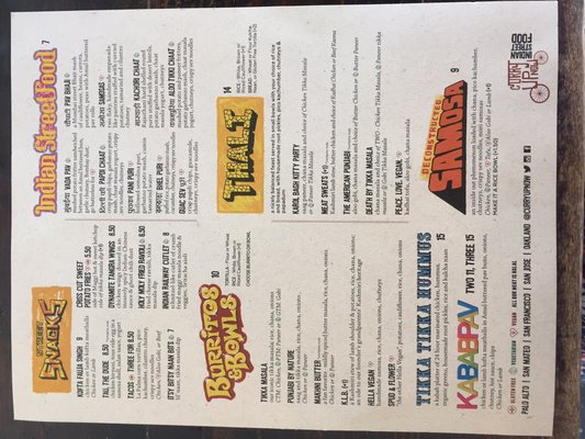 Menu photo 7 Curry Up Now Oakland, CA