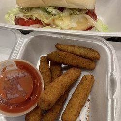 Corner Eats - Zucchini sticks and Italian hoagie