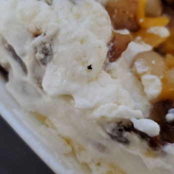 Meemom’s Brick - Portion size, didn't even fill the container half way with gross looking sour cream on top. Food was cold and looked like it was sitting. - Breakfast & Brunch Near Me - Brick, New Jersey Meemom’s Brick - Portion size, didn't even fill the container half way with gross looking sour cream on top. Food was cold and looked like it was sitting. - Breakfast & Brunch Near Me - Brick, New Jersey