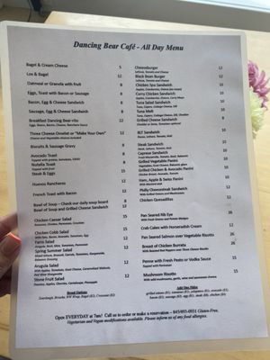 Menu photo 3 Dancing Bear Cafe Pawling, NY