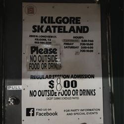 Kilgore Skateland - hours