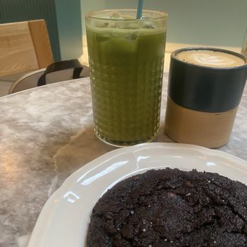 Oh La La - Matcha Latte, Caffe Latte 12oz, Double Chocolate Pecan Cookie - Bakeries Near Me - Pasadena, California Oh La La - Matcha Latte, Caffe Latte 12oz, Double Chocolate Pecan Cookie - Bakeries Near Me - Pasadena, California