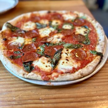 Main Street Kitchen & Bar - Margherita added pepperoni - New American Near Me - Walnut Creek, California Main Street Kitchen & Bar - Margherita added pepperoni - New American Near Me - Walnut Creek, California