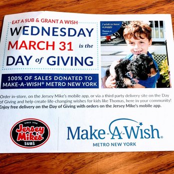 Jersey Mike's Subs - Day of Giving - Delis Near Me - West Hempstead, New York Jersey Mike's Subs - Day of Giving - Delis Near Me - West Hempstead, New York