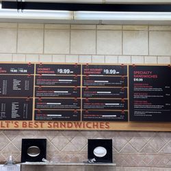 Raley's - Sandwich menu, they make fresh - order at the counter