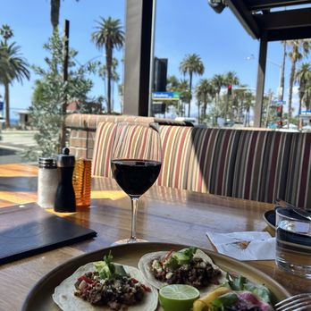 Meat On Ocean - Street tacos paired with a glass of cab- and they have a great selection of wines by the glass - Steakhouses Near Me - Santa Monica, California Meat On Ocean - Street tacos paired with a glass of cab- and they have a great selection of wines by the glass - Steakhouses Near Me - Santa Monica, California