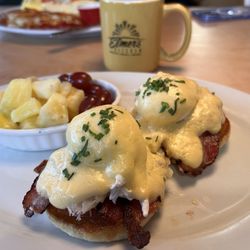 Elmer's Restaurant - Dungeness crab Benedict.