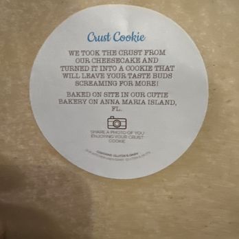 The Cheesecake Cutie & Cafe - Crust cookie - Cafes Near Me - Holmes Beach, Florida The Cheesecake Cutie & Cafe - Crust cookie - Cafes Near Me - Holmes Beach, Florida