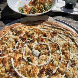CBR Pizza and a side salad.