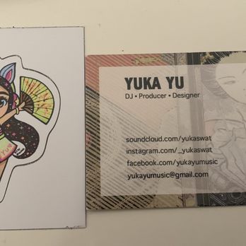 Yuka Yu Music - DJ Yuka Yu's contact info, with her own sticker :) - DJs Near Me Yuka Yu Music - DJ Yuka Yu's contact info, with her own sticker :) - DJs Near Me