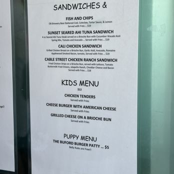 OB Brewery - Sandwich & kids Menu Aug 2024 - Breweries Near Me - San Diego, California OB Brewery - Sandwich & kids Menu Aug 2024 - Breweries Near Me - San Diego, California