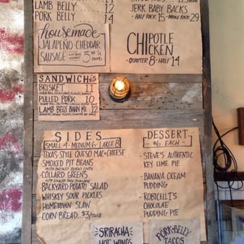 Hometown Bar-B-Que - Easier to read menu - Barbeque Near Me - Brooklyn, New York
