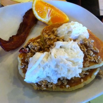 Eggspresso - Berry Berry Pancakes with bacon! - Breakfast & Brunch Near Me - Bannockburn, Illinois
