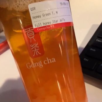Gong Cha - Honey Green Tea with the star jelly !! - Bubble Tea Near Me - New York, New York