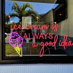 Neon sign in the window