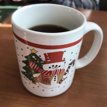 Bea’s Cafe - Coffee in the cutest Christmas mug - Breakfast & Brunch Near Me - Cedar Rapids, Iowa