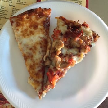Mountain Mike's Pizza - This is a slice of Large and Medium pizza. Delicious but tiny and very expensive. - Pizza Near Me - Lake Forest, California Mountain Mike's Pizza - This is a slice of Large and Medium pizza. Delicious but tiny and very expensive. - Pizza Near Me - Lake Forest, California