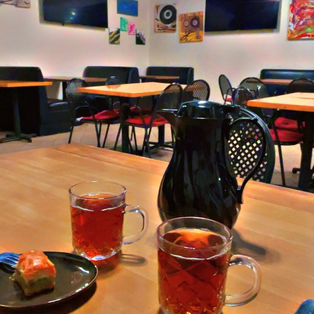 Divan Grill & Lounge - Unlimited tea pot with backlava very yummy - Mediterranean Near Me - Tustin, California