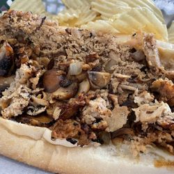 Chicken cheesesteak with mushrooms