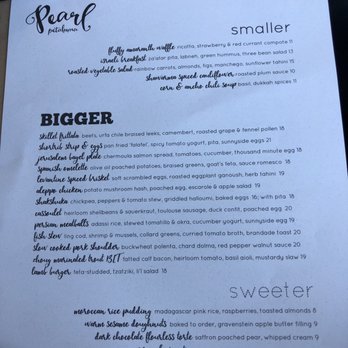Pearl - Menu - Bars Near Me - Petaluma, California