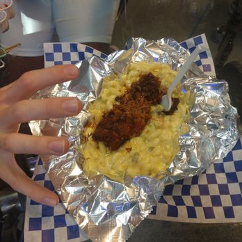 Tako Ten - Mac and cheese with green chile and BBQ brisket! Gotta try this when you go! Mac and Cheese - Tacos Near Me - Albuquerque, New Mexico