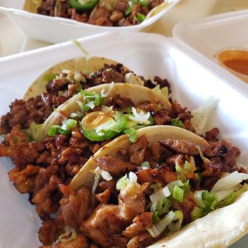 Kogi Grill - 1 beef, 1 pork, 1 chicken taco - Barbeque Near Me - Pinellas Park, Florida Kogi Grill - 1 beef, 1 pork, 1 chicken taco - Barbeque Near Me - Pinellas Park, Florida