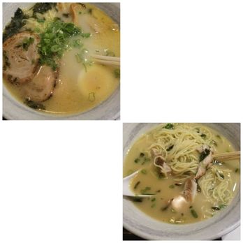 Tamashii Ramen - First picture is when the food came out to my table Second one is I just ate two bites of noodles and piece of egg. - Ramen Near Me - Astoria, New York Tamashii Ramen - First picture is when the food came out to my table Second one is I just ate two bites of noodles and piece of egg. - Ramen Near Me - Astoria, New York