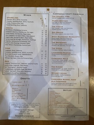 Menu photo 8 Campagnia Fresno, CA