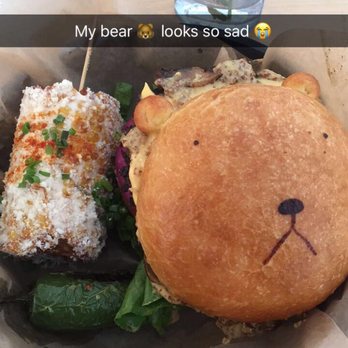 Cafe Maji - Mushroom burger (wagyu beef) w/ elote and pepper - Coffee & Tea Near Me - Artesia, California Cafe Maji - Mushroom burger (wagyu beef) w/ elote and pepper - Coffee & Tea Near Me - Artesia, California