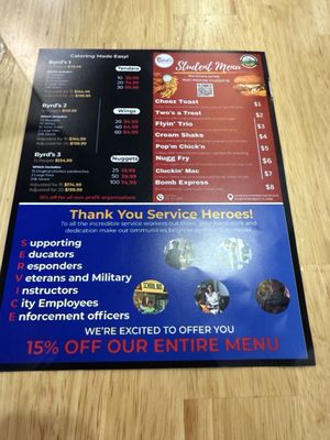 Menu photo 4 Byrd’s Hot Chicken Boynton Beach, FL