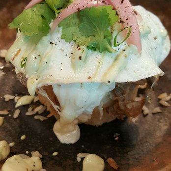 Scratch Kitchen - Pork Adobo Loco Moco (the garlic rice makes it that much better). Opted for an over-easy egg instead. - Breakfast & Brunch Near Me - Honolulu, Hawaii