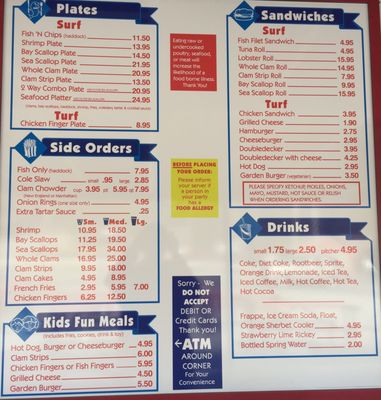 Menu photo 3 George's Surf N Turf Mendon, MA