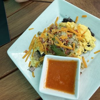 Perfect Pig - Breakfast Tostada without the tostada (she ordered it this way!) - Breakfast & Brunch Near Me - Santa Rosa Beach, Florida