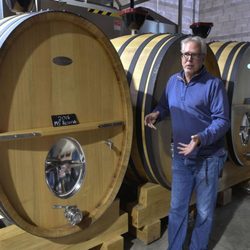 Doug in the production facility (photo from Lompoc Record)