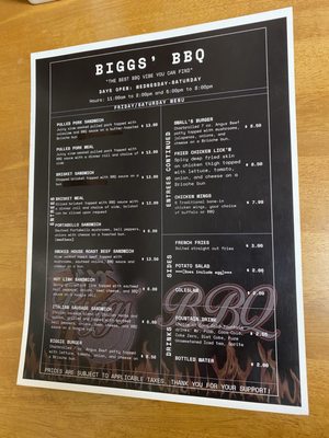 Menu photo 4 Biggs’ BBQ Lemoore, CA