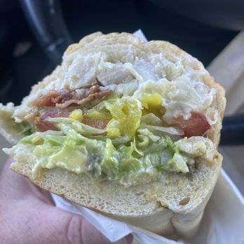 Dandy Sandos - The Gaucho. Chicken breast, bacon, avocado and cheese. A bit messy but yummy! - Sandwiches Near Me - Petaluma, California