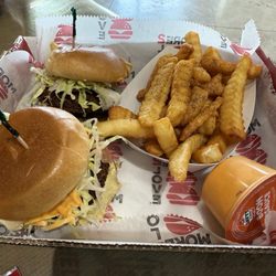 Savvy Sliders - Chesterfield Township - Falafel sliders and fries with house seasoning and Boom Sauce