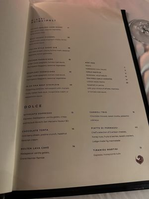 Menu photo 1 La Terrazza Dining Room and Lounge Banff, AB Menu photo 1 La Terrazza Dining Room and Lounge Banff, AB