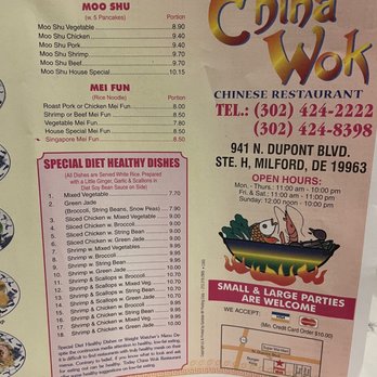 China Wok - Menue - Chinese Near Me - Milford, Delaware China Wok - Menue - Chinese Near Me - Milford, Delaware