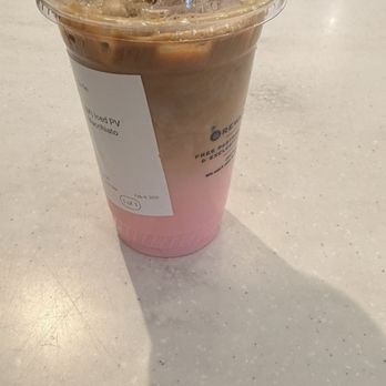 Paris Baguette - Iced Pink Velvet Macchiato - Coffee & Tea Near Me - Garden City, New York Paris Baguette - Iced Pink Velvet Macchiato - Coffee & Tea Near Me - Garden City, New York