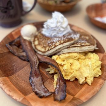 My Cafe - Early Bird special with pancakes, bacon and scrambled eggs - Breakfast & Brunch Near Me - Kapolei, Hawaii My Cafe - Early Bird special with pancakes, bacon and scrambled eggs - Breakfast & Brunch Near Me - Kapolei, Hawaii