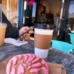 Capulin Eats & Provisions - Mexi Mocha and a concha