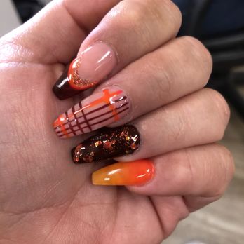 Ivory Nails - I'm in love with my fall nails. Merry is amazing. - Nail Salons Near Me - Costa Mesa, California