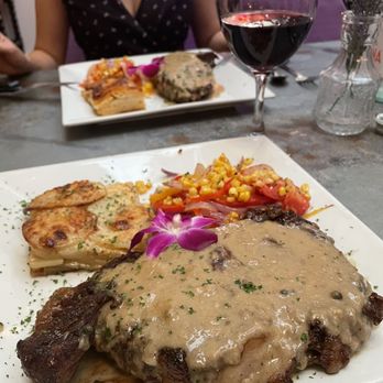 La Grande Martier - Ribeye with cognac sauce - New American Near Me - Stuart, Florida