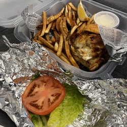 The Crab Shack -Edgewater - Crab cake sandwich and fries. Delicious! Yes, I had started eating the fries and crab cake.