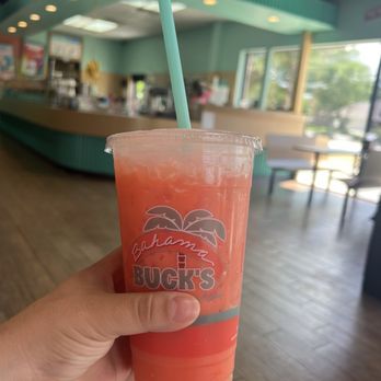 Bahama Buck's - This was the Red Bull Peach Rush it was delicious - Shaved Ice Near Me - San Antonio, Texas Bahama Buck's - This was the Red Bull Peach Rush it was delicious - Shaved Ice Near Me - San Antonio, Texas