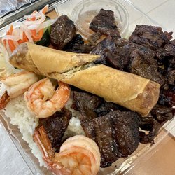 BubbleCups - Grilled pork combo with fried egg roll