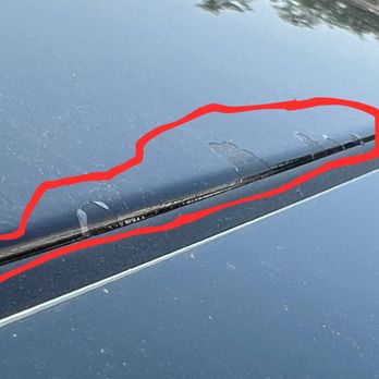 Safelite AutoGlass - Paint damaged by Safelite technician from removing windshield, probably using a pry bar of some sort. - Auto Glass Services Near Me - Rochester, New York Safelite AutoGlass - Paint damaged by Safelite technician from removing windshield, probably using a pry bar of some sort. - Auto Glass Services Near Me - Rochester, New York
