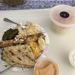 Chicken Gyro Platter Dolmadakia (Stuffed Grape Leaves) Chicken Avgolemono Soup Spicy Feta Chicken Gyro Platter Dolmadakia (Stuffed Grape Leaves) Chicken Avgolemono Soup Spicy Feta