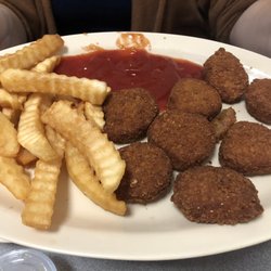 Freeway Dining Room - Kids menu. Burnt & hard as a rock Chicken Nuggets.